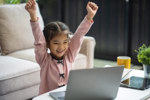 adorable attentive little girl writing in notebook 2025 09 08 08 25 06 utc