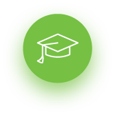 icon green graduation