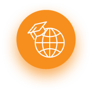 icon orange graduation