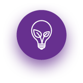 icon purple lightbulb